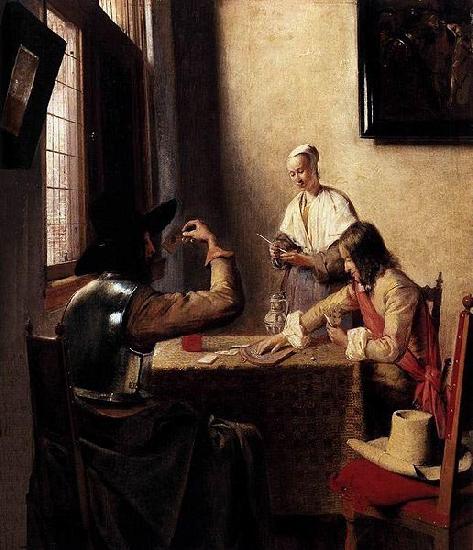 Pieter de Hooch Soldiers Playing Cards